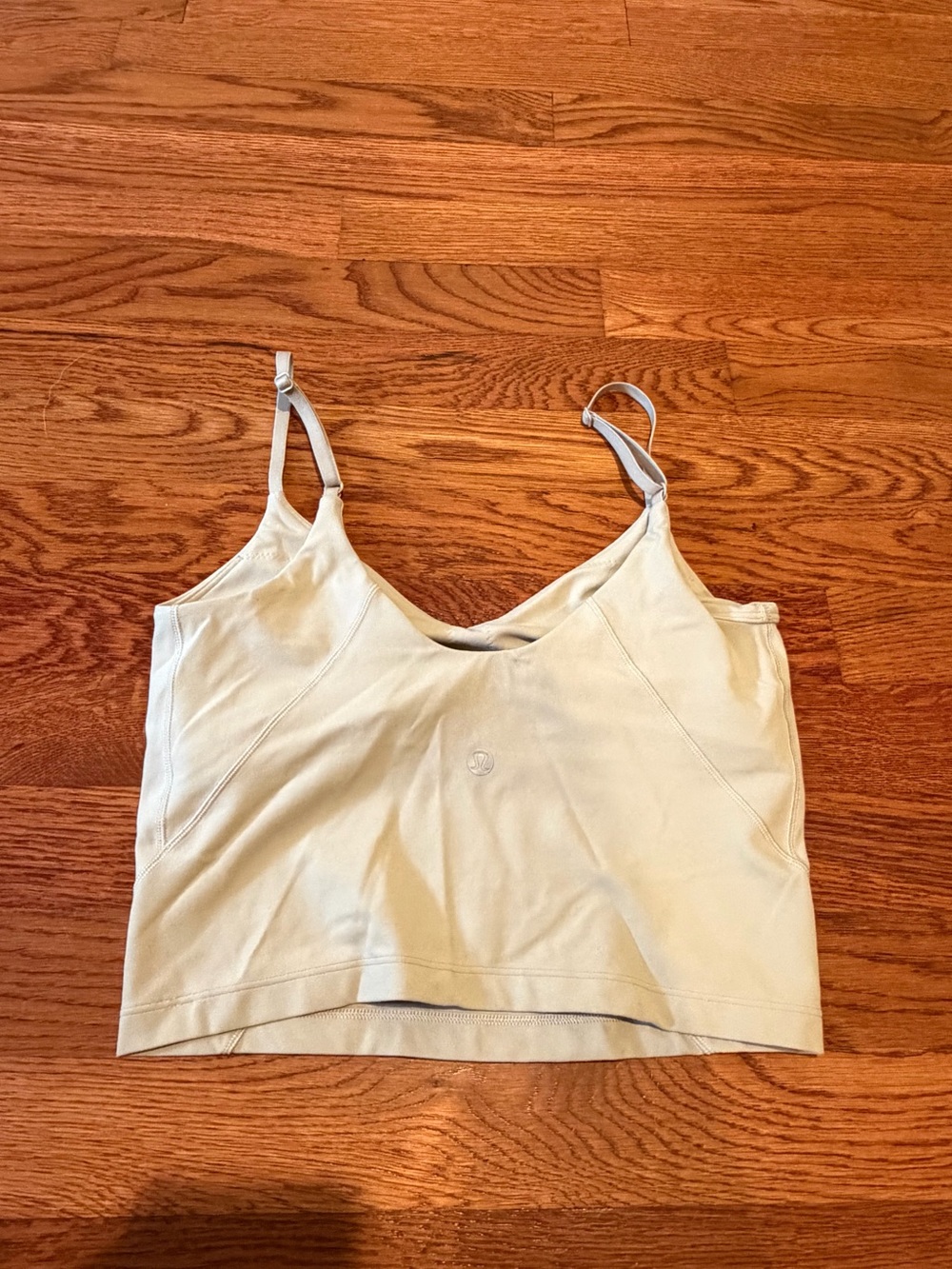 lululemon athletica Light Beige Strappy Cropped Tank Top Align size 4